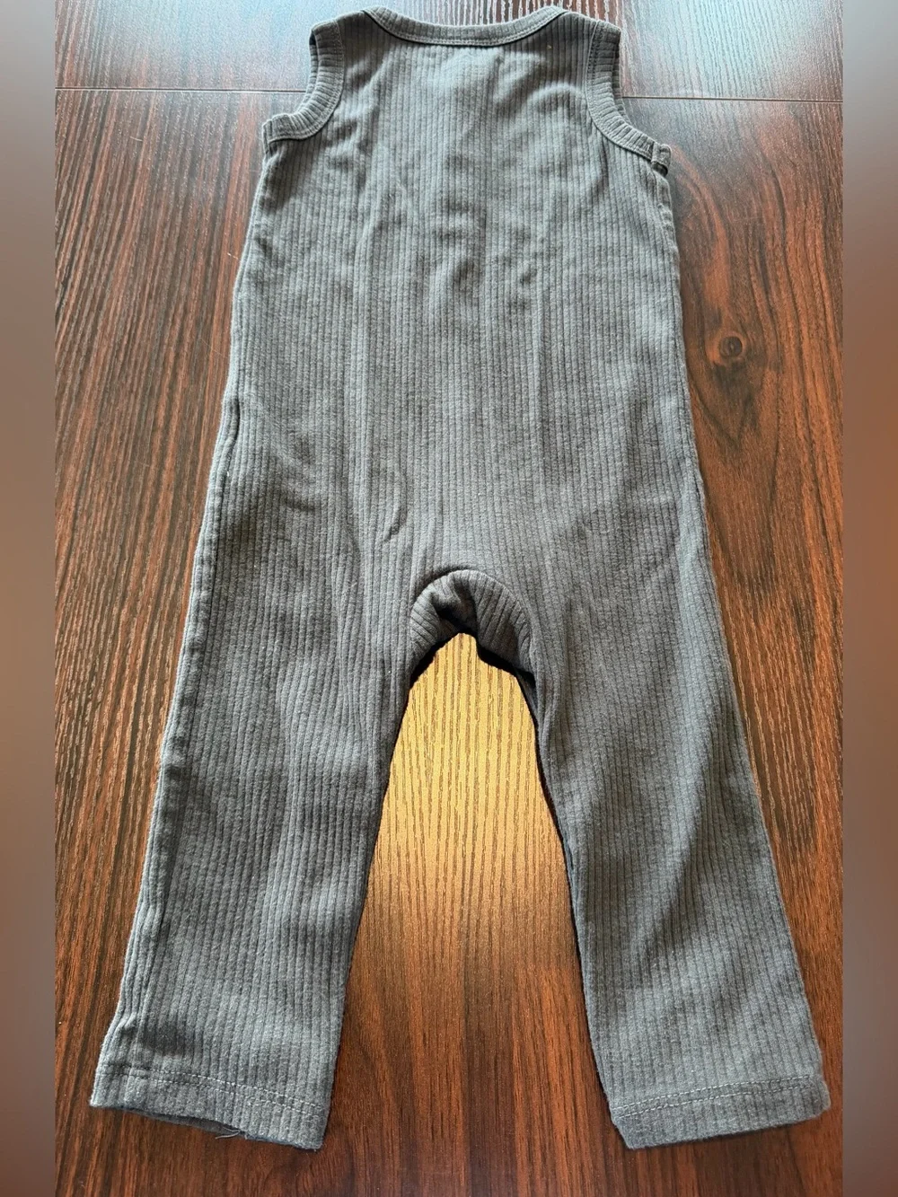 Carter's Kids Gray Sleeveless Ribbed Pant Romper Size 12M